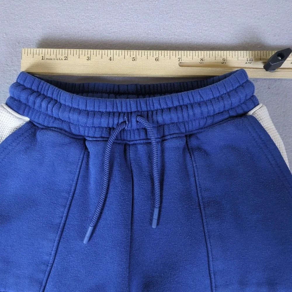Nike Jordan Messy Room Jogger Pants Boys Small Blue Fleece Sweatpants Embossed